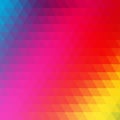 Simple geometric colored triangle rainbow vector background