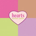 Simple geometric hearts seamless pattern