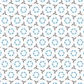Simple Geometric Hexagonal Circle Dashed Pattern