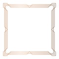 Simple geometric linear golden frame, design elements