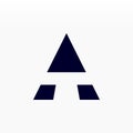 Simple geometric A or T-shape logo template