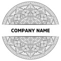 Simple geometric ornament template mandala Royalty Free Stock Photo