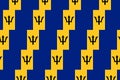 Simple geometric pattern in the colors of the national flag of Barbados