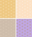 Simple geometric pattern with stars. Set of different colors Royalty Free Stock Photo