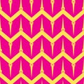 Simple geometric rhombic seamless pattern in pink and yellow color