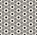 Simple geometric seamless pattern with big and small hexagons.