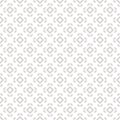 Simple geometric seamless pattern with small square shapes, lines, diamonds. Subtle gray and white pixel art texture. Abstract Royalty Free Stock Photo