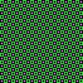 Simple geometric squares and circles youth pattern in vivid joyful trendy pink, green and black colors