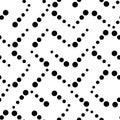 Simple geometric truchet pattern background in classic black and white