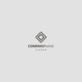 Simple geometric vector abstract iconic logo of rhombus pattern