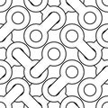 Simple geometric vector pattern - interlaced elements on white b