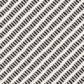 Simple geometric vector pattern. Monochrome black and white slanted brush strokes background. Hand draw diagonal dash