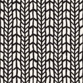 Simple geometric vector pattern. Monochrome black and white vertical brush strokes background. Hand draw zigzag lines.