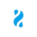 Simple geometric water splash drop symbol logo vector Royalty Free Stock Photo