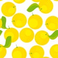 Simple geometry orange fruit repeating pattern. yellow concept
