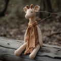Simple giraffe cloth handmade toy