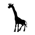 Simple giraffe silhouette illustration Black art design