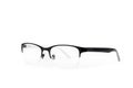 Simple glasses bold black frame on the top of lens. It`s isolated from background and  lays on the white background in studio Royalty Free Stock Photo