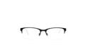 Simple glasses bold black frame on the top of lens. It`s isolated from background and  lays on the white background in studio Royalty Free Stock Photo