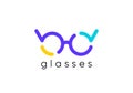 simple glasses infinity logo. optical eye store symbol design Royalty Free Stock Photo