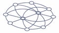 A simple global network connection icon, vector design Generative AI Royalty Free Stock Photo