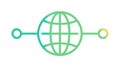 Simple Globe Network Icon for Global Communication, vector design Generative AI Royalty Free Stock Photo