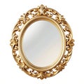 Simple gold mirror Royalty Free Stock Photo