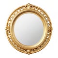 Simple gold mirror Royalty Free Stock Photo