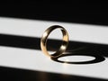Simple gold wedding band Royalty Free Stock Photo