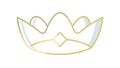 Simple Golden Crown Vector Design with Clean Lines, vector design Generative AI Royalty Free Stock Photo