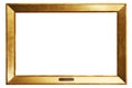 Simple Golden Frame w/ Path Royalty Free Stock Photo