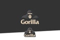 Simple Gorilla logo design vector template