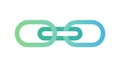 Simple Gradient Chain Link Icon for Connectivity, vector design Generative AI Royalty Free Stock Photo