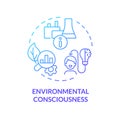 Simple gradient environmental consciousness icon concept