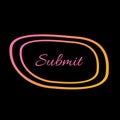 Simple gradient pink and orange submit button for website Royalty Free Stock Photo