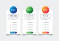 Simple gradient price list template vector with gradient style Royalty Free Stock Photo