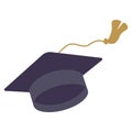 Simple graduation cap. Academic cap. University education hat illustration. Graduation concept symbol icon Royalty Free Stock Photo