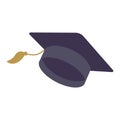 Simple graduation cap. Academic cap. University education hat illustration. Graduation concept symbol icon