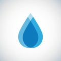 A simple graphic consisting of a stylized water droplet, created with layered shades of Royalty Free Stock Photo