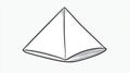 Hand-drawn Geometric Pyramid Shape Sketch Royalty Free Stock Photo