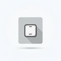A simple graphic illustration of a light switch in the \