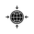 Global network connection internet world icon symbol Royalty Free Stock Photo