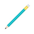 Simple graphite pencil with rubber eraser icon