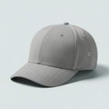 A simple gray baseball cap is displayed on a plain background. The cap has a curved Royalty Free Stock Photo