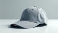 Simple gray baseball cap on reflective surface Royalty Free Stock Photo