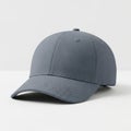 Simple gray baseball cap on white background Royalty Free Stock Photo