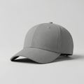 Simple gray baseball cap on white background Royalty Free Stock Photo