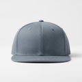 Simple gray baseball cap on white background Royalty Free Stock Photo