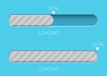 Gray on blue loading progress bar vector illustration Royalty Free Stock Photo