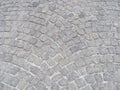 Simple gray cobblestones from the streets of Krakow Poland